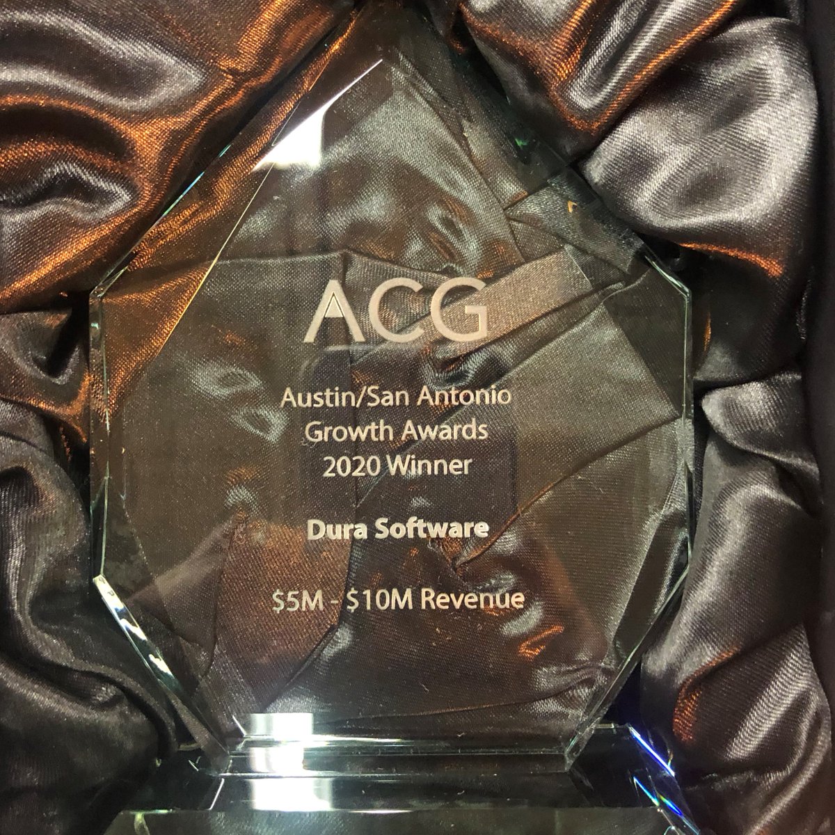 acgcentraltexas's tweet photo. CONGRATULATIONS to our 2020 Growth Award Winner in the category of $5M - $10M Revenue: @dura_software 
 #growth #middlemarket https://t.co/MZaMXYiYpo https://t.co/GaRfw2fkLG