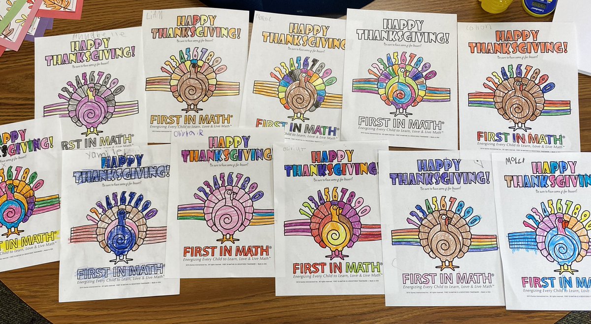 sdavid424's tweet photo. @FirstInMath We are thankful for your fun math games and we wanted to wish y’all a Happy Turkey Day!! 🦃 @KleinISDMath https://t.co/M61YYEy6Wb