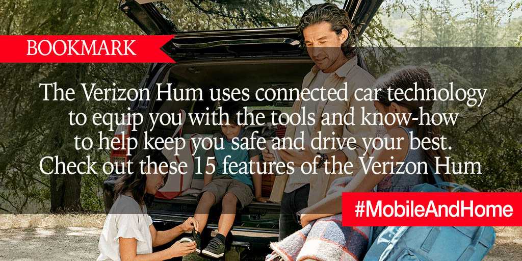 BOOKMARK: The Verizon Hum uses connected car technology to equip you with the tools and know-how to help keep you safe and drive your best. Check out these 15 features of the #VerizonHum https://t.co/iHe4MmGfEU #brandpartner #MobileAndHome https://t.co/jyWfRdKJtK