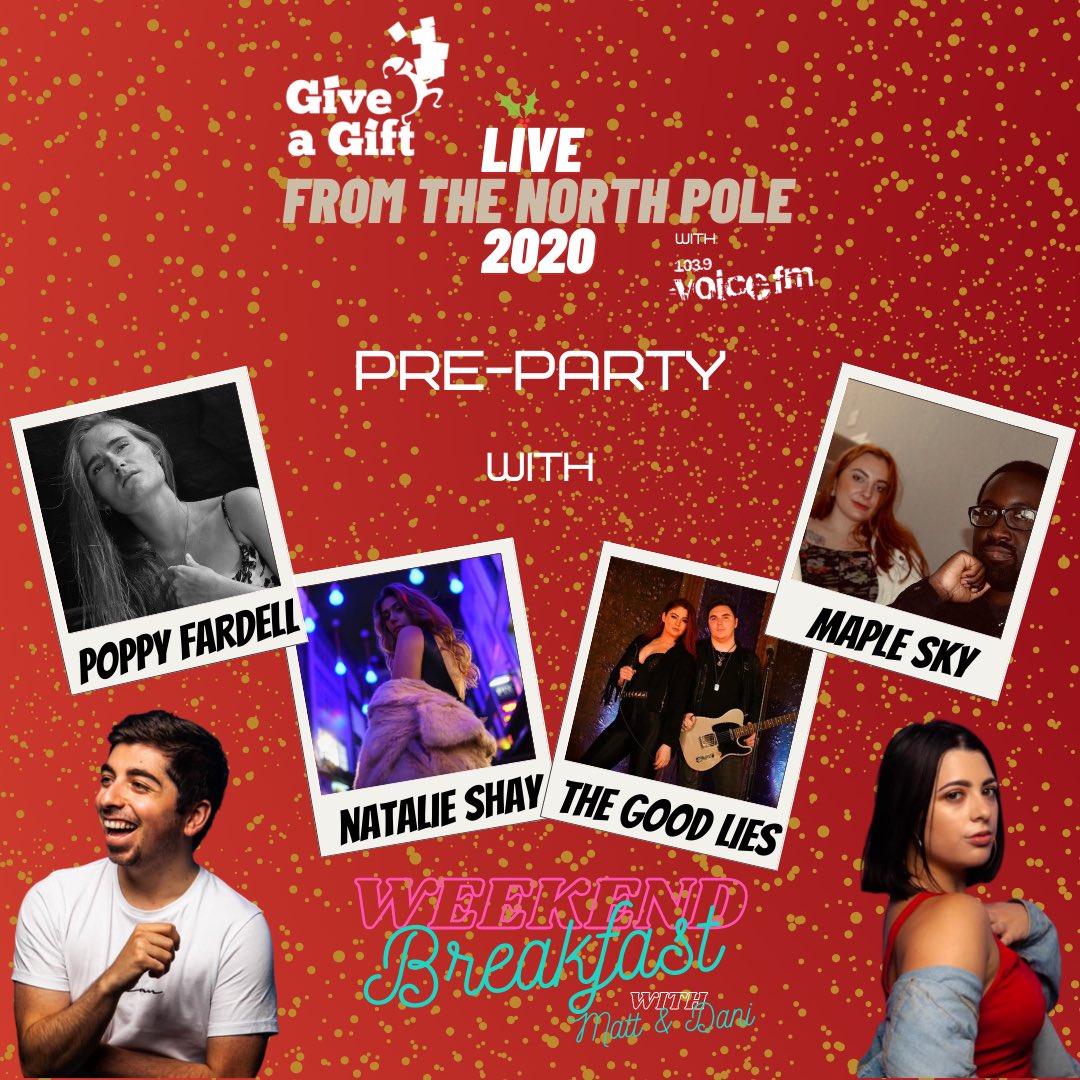 voicefmradio's tweet photo. ๐ YOU are invited to the @giveagiftsoton Pre-Party tomorrow morning on #VoiceWeekendBreakfast!
@clewes_matt & @DanielaDPalma are joined by...
โ
@poppyfardell
โ
@NatalieShay_
โ
@thegoodlies
โ
Maple Sky
Listen in from 8-10am as we kick off #GAGVirtual2020! ๐ https://t.co/EmCrDyjdmK