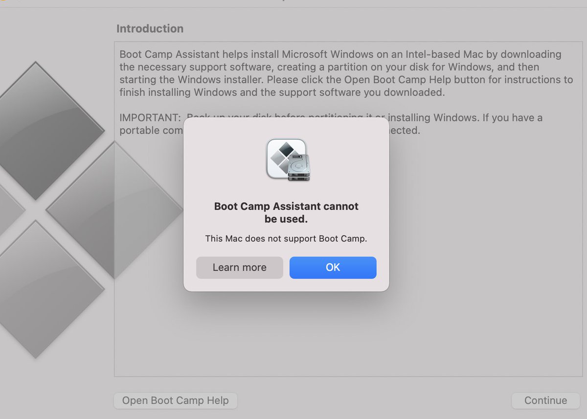 boot camp assistant cannot be used boot camp assistant cannot be used