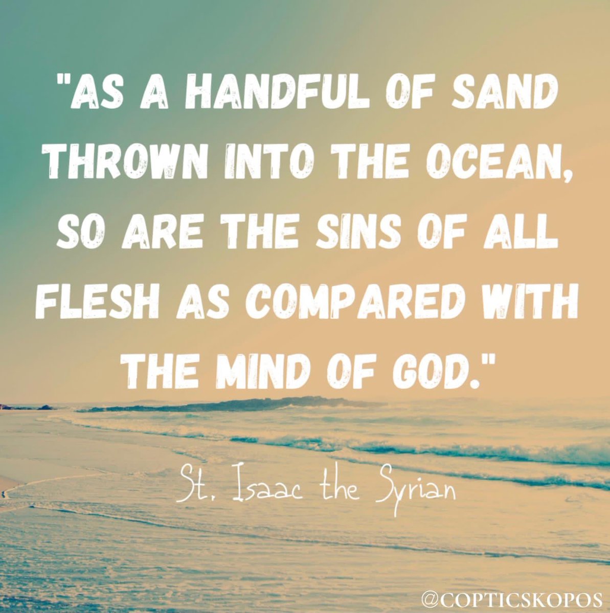 copticskopos's tweet photo. When God forgives, He forgets
#copticskopos #iamcoptic #youth #copt #copticidentity #coptic #orthodox #copticorthodox #church #christian #jesus #christ #jesuschrist #god #quotes #quote #quoteoftheday #stisaacthesyrian #issacthesyrian #stissacthesyriansaying #saintsquotes https://t.co/83WQbOeYtm