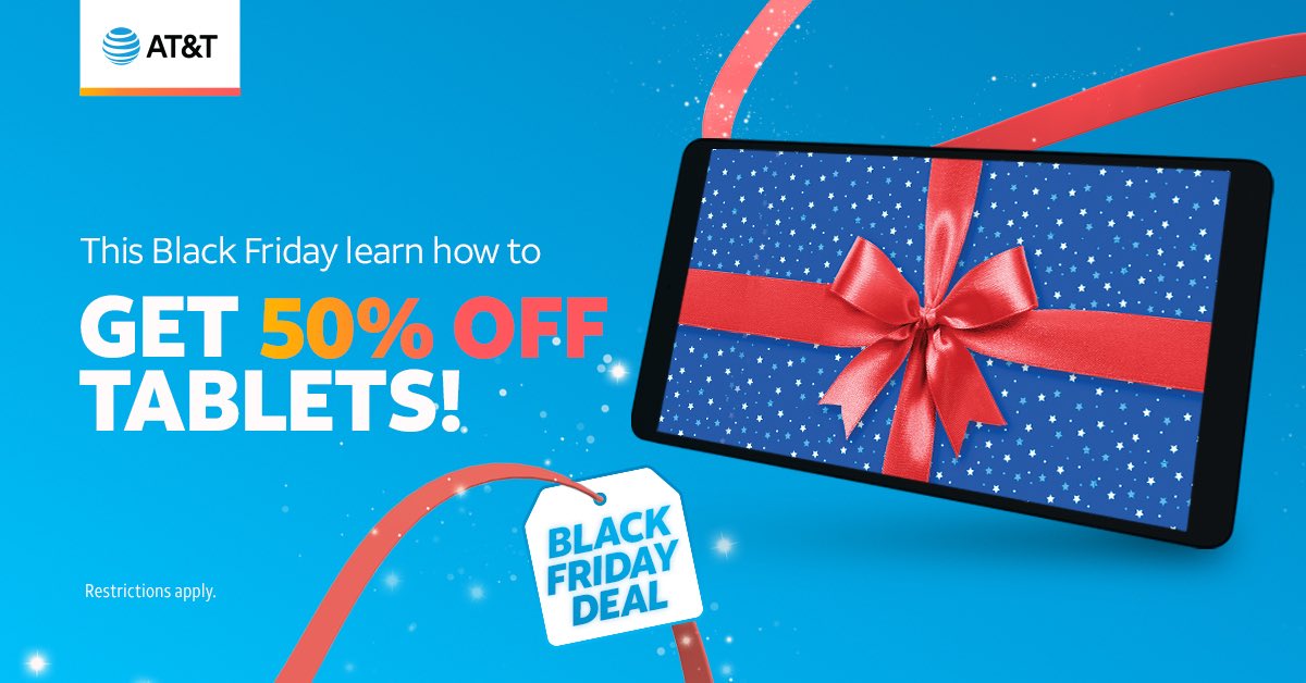 CiceroATT's tweet photo. Get everyone the gift they really want this holiday season. Visit me at 2938 s Cicero Ave to learn more about saving up to 50% off tablets for you and everyone on your shopping list. These deals won’t last! #BlackFriday2020 #bestdeals @TownofCicero @TOCPolice @Chicago_Police https://t.co/lDTEPhtyvp