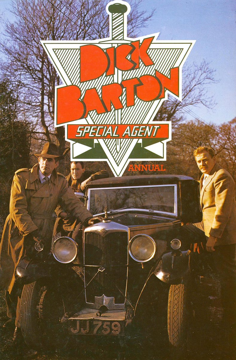 The 1979 Dick Barton Special Agent annual. This Southern Television remake - now available on  @TalkingPicsTV - also inspired an excellent Ska song by The Hot Knives*: see what you think:   (*ask your elderly stoner friends)