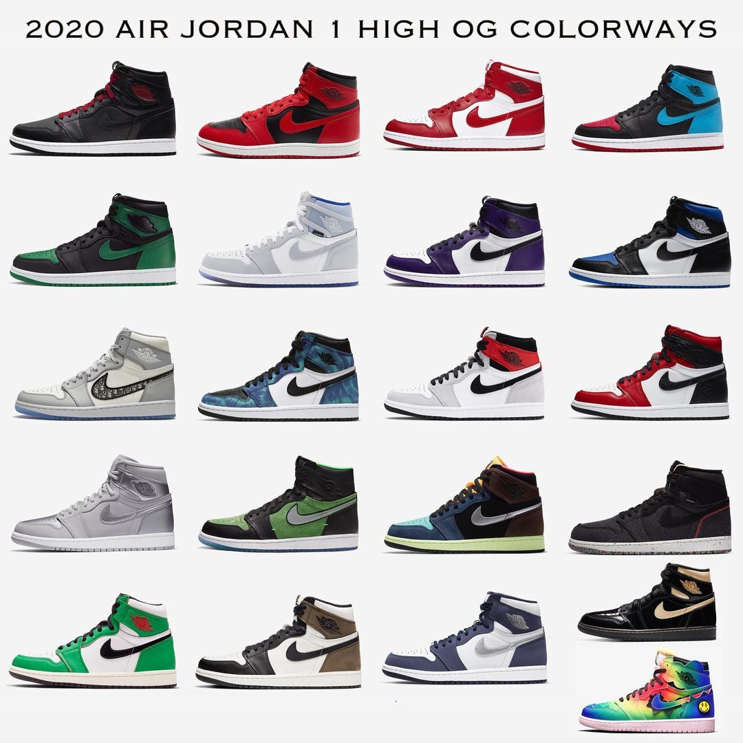 2020 AIR JORDAN 1 HIGH OG COLORWAYS 