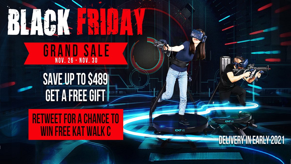 katvrwalk's tweet photo. Get a chance to 🔥WIN the KAT Walk C VR Treadmill🔥

➡Follow us &amp; Retweet!
➡Don't rely on luck alone! Get it from Nov 26 - 30 and save up to $489. Winner will be refunded!

Click to learn more⤵ Follow the contest rules!
https://t.co/5pUGsurMk9 
#VR #VirtualReality #KATWalkC https://t.co/v4dAdQTotj