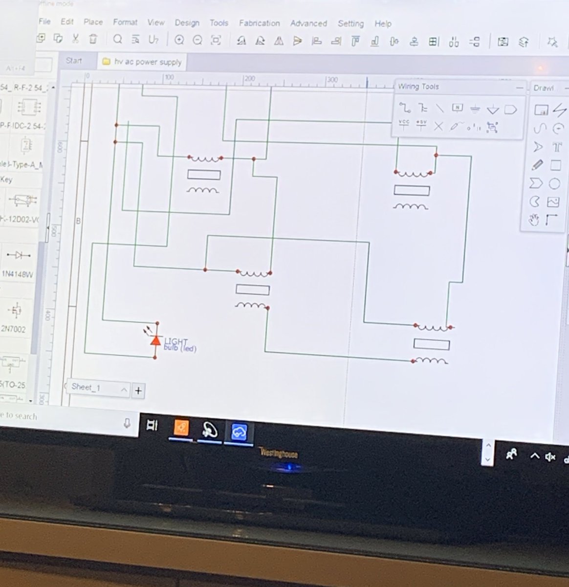 MrsDonnaBarrett's tweet photo. Turn on the tv and find your child’s creations! Building electrical schematics @DavidBarrett000 @brilliant_labs #futureelectricalengineer #DeepLearning @DavidBarrett000 https://t.co/yA60lT2gWm