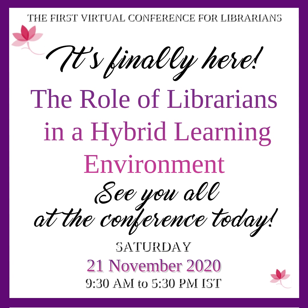 liferarians's tweet photo. The wait is over..
Its finally here.. See you all at the Conference...
Woooohhh
Exicted...
The First Virtual Conference For Librarians..
Stay Tuned for More Updates..
#Liferarians
#LiferariansFollowLiferarians
#IBlibrarians
#transformlibraries
#NCERT https://t.co/dJUsbduJTO