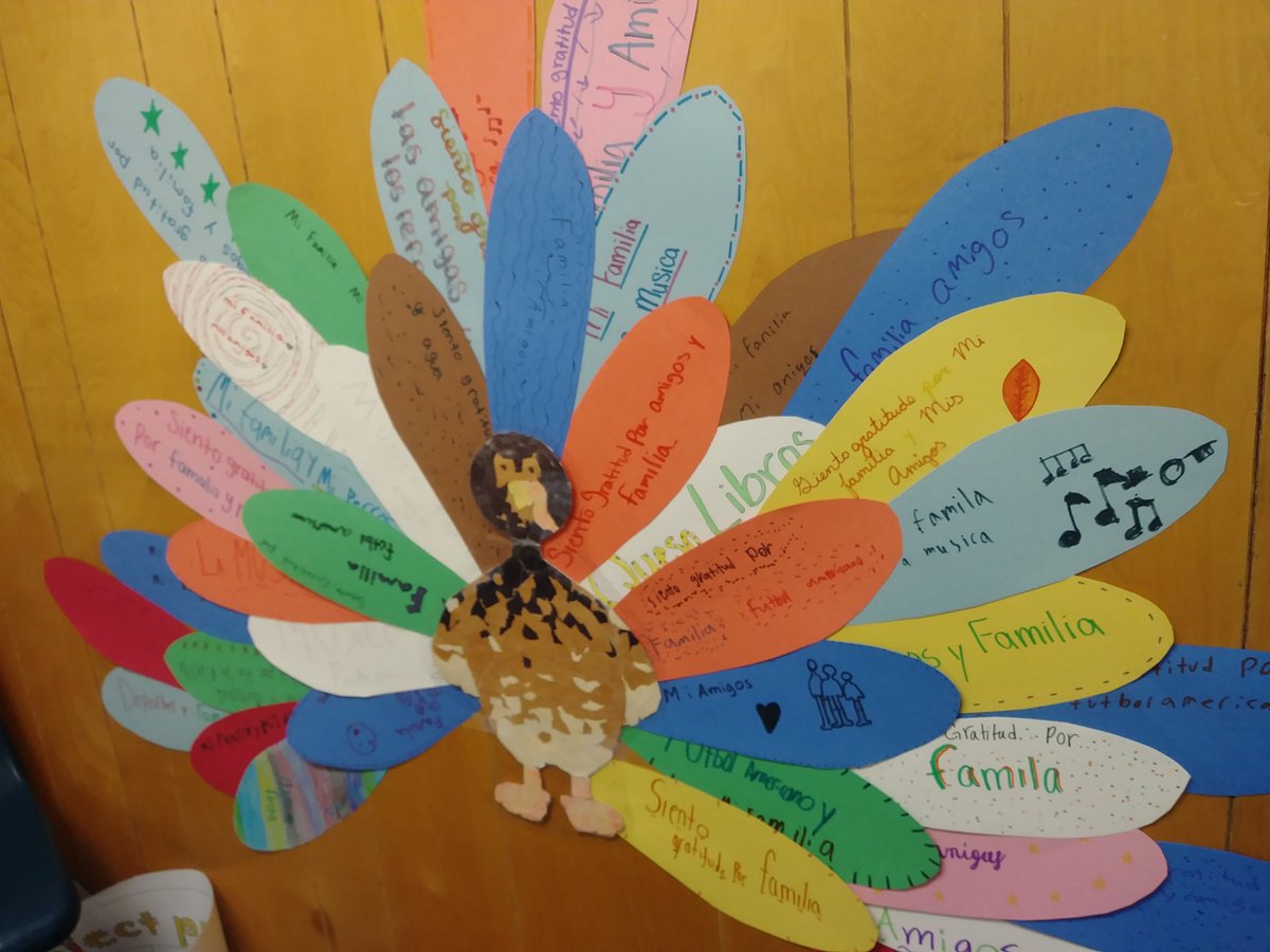 Attitude of gratitude! <a href="/TISDWWJHS/">Willow Wood Junior High</a> discussing what we're thankful for! #WWJHS_LOTE #SientoGratitud