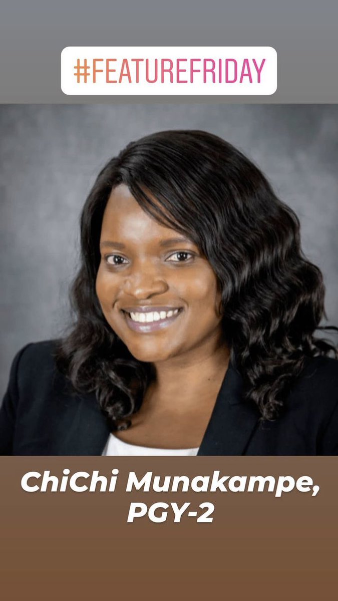MemorialFMSB's tweet photo. This weeks #FeatureFriday is one of our 2nd year residents ChiChi Munakampe!! #MeetMemorial #MedStudentTwitter #match2021 #FMproud #FMrevolution https://t.co/m0jgpAN0I9