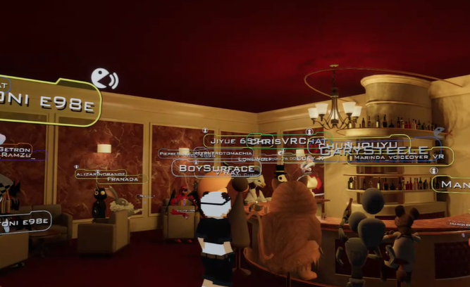 PlayLilaLive's tweet photo. In @VRChat with @Raindance listening to the pioneers of a new artistic medium talking about their philosophies, discoveries, observations and experiences in #VR #acting **** @raktorxr @deirdrelyons @MariaRaindance. Such great content!! THANK YOU https://t.co/OpTEBN5NM6
