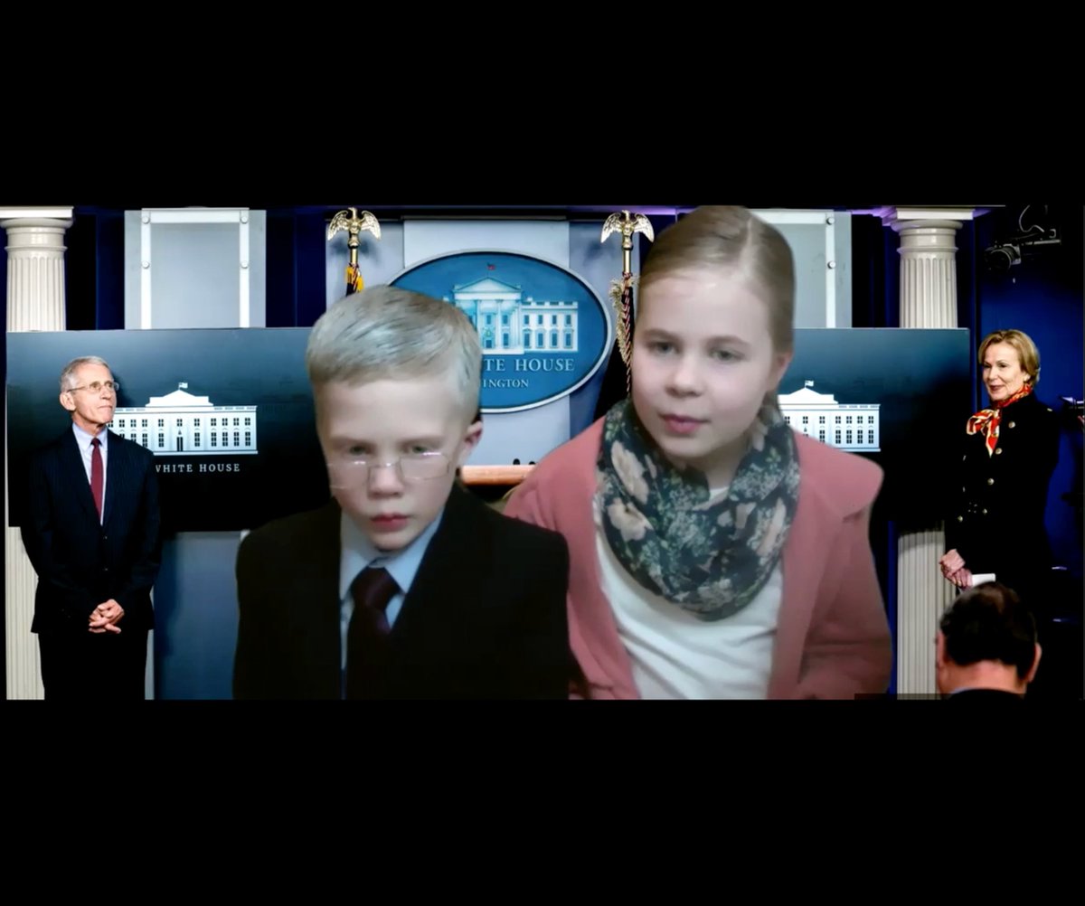 I am thankful for Dr. Anthony Fauci and Dr. Deborah Birx. It's a scary time and their consistent expert voices drive hope for the future. Here are my youngest dressed as their "favorite professionals" #givethanks