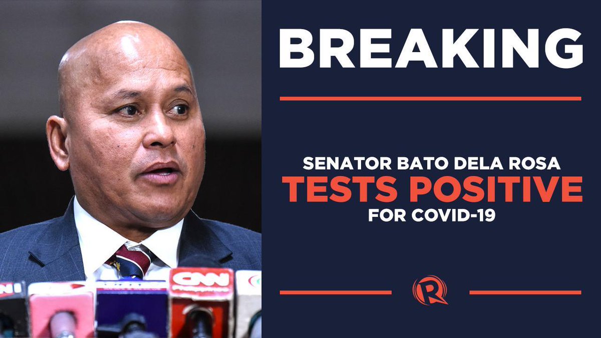 Rappler On Twitter Breaking News Senator Ronald Bato Dela Rosa Announces He Tested Positive For Covid 19 In A Facebook Post On Saturday November 21 More Soon On Https T Co Vp7vhm8guy Https T Co T9pzj45sxw