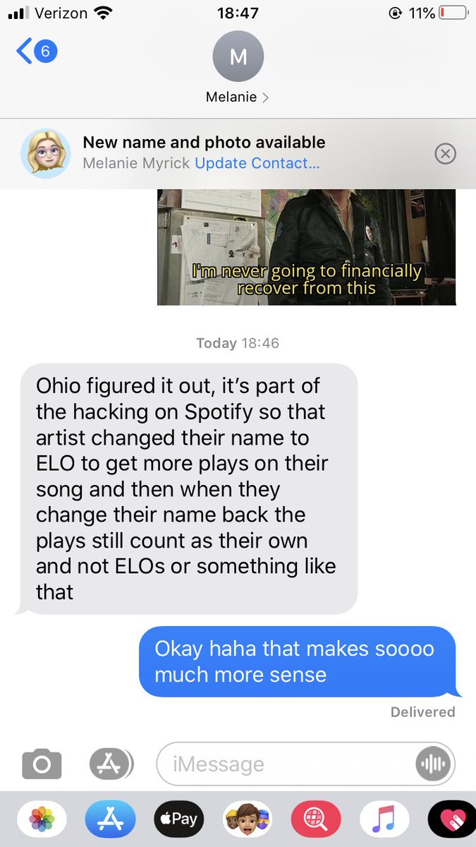 penetrationguwu's tweet photo. My Spotify said “new release from electric light orchestra!” And I was soooo confused the whole time I was listening to it https://t.co/epiZfrQXfe