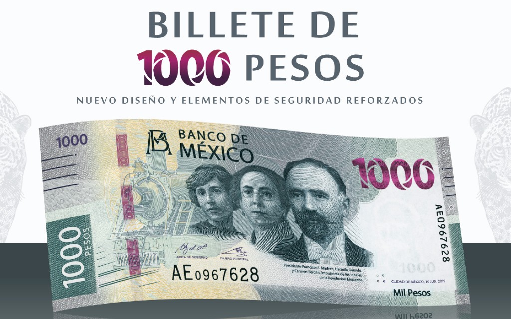 La Revolución Mexicana y el jaguar llegan al nuevo billete de 1,000 pesos
El nuevo billete de la familia