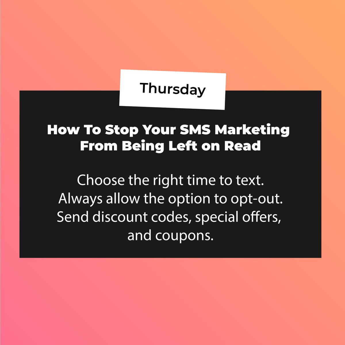 We covered a ton of digital marketing tips from writing the perfect Instagram bio for your business to SMS marketing best practices. Read it all in our roundup: bit.ly/2Ktje20

#digitalmarketing #marketingtipsandtricks