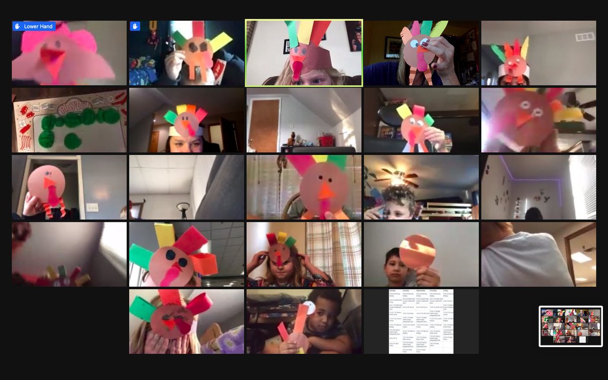 TeamRespect20's tweet photo. Team Respect loves ending our week together being creative. Today we made turkeys. Some turned into hats, bracelets and one even had “abs” because all super heroes have abs. 🤷🏼‍♀️ #wawmproud @WalkerNxGL https://t.co/4XUqS4pCFa