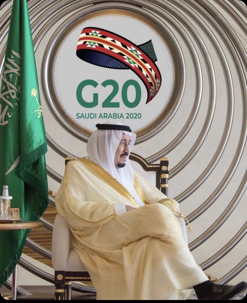 's tweet image. 21st November, 2020. I’m glad to witness the #G20SaudiArabia
the theme is “Realizing Opportunities of the 21st Century for All.” with the main focus on:
•Empowering People
•Safeguarding the Planet
      •Shaping New Frontiers