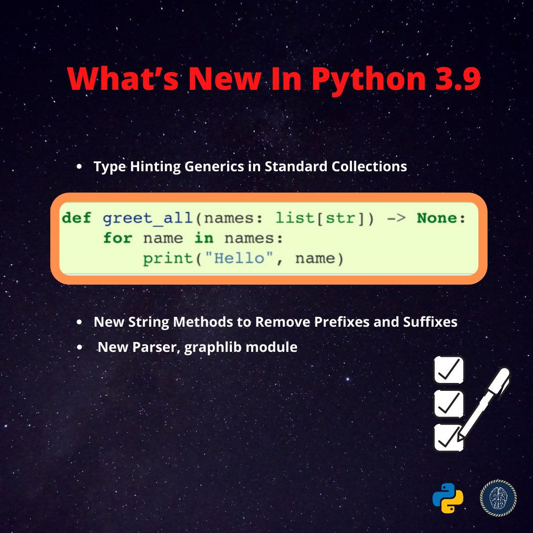 TechAISpace's tweet photo. Good news! Python 4.0 will be with us soon with stable version.

#machinelearning #ml #software #technology #deeplearning #python #engineering #datascience #softwareengineer #artificialintelligencemarketing #YapayZeka #computerscience #artificialintelligent #programming https://t.co/ShhZgGw60u