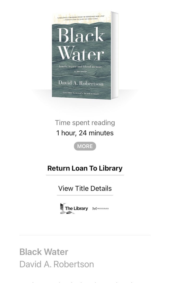 TKoppaithara's tweet image. Diving into Black Water by David A. Robertson. The forlorn mood is thick. Experiencing a feeling of dread. #bloodmemory (YES!)