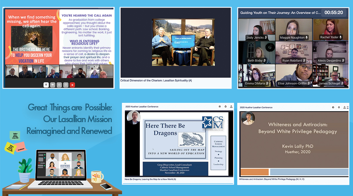Lasallian_RELAN's tweet photo. Happening now at #Huether2020, breakout sessions on vocation promotion, #Lasallian spirituality, career pathways, growing the mission in a digital world, and racial justice, with presenters from @fscDENA, @DistrictSFNO, @tidesfamilysvs, @CathSchoolMgmt & @CDHraiders. https://t.co/1Y1ZlPjSMq