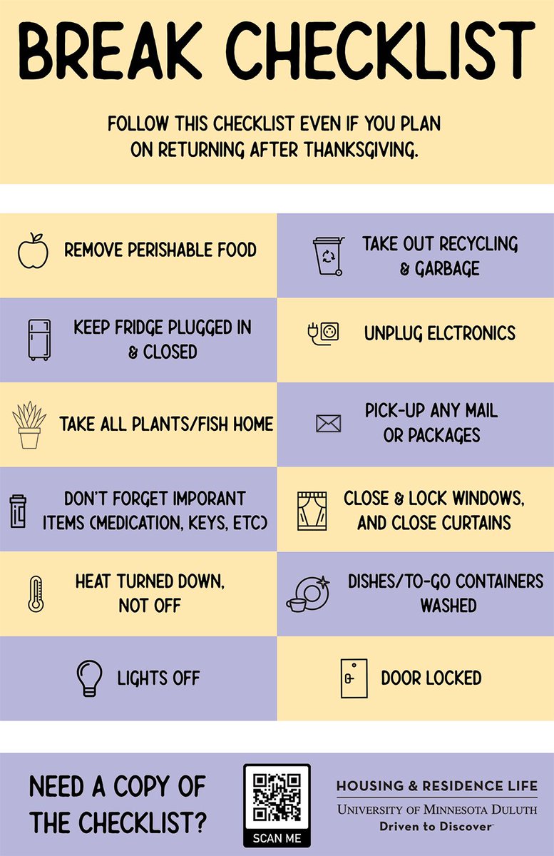 umdhrl's tweet photo. Packing to head home for the break? Check out these handy lists so you don't forget the important things!  https://t.co/mSUWmeBJzy https://t.co/jspEtENCQB