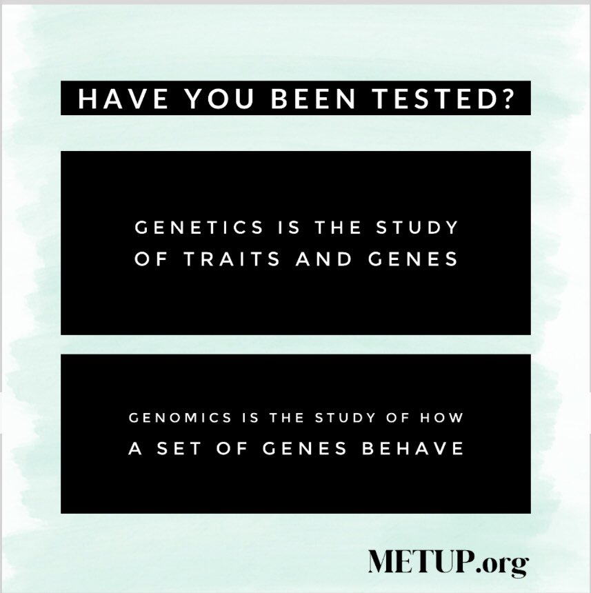 METUPorg's tweet photo. Have you had genomic/genetic testing if diagnosed with metastatic cancer? Like CT scans & biopsy, this test can give information used in determining treatment by whether you have genetic mutations qualifying you for a #clinicaltrial or point you to a certain drug. #bcsm #cancer https://t.co/0Hix3TpByp