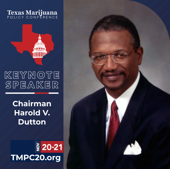 TxMJPolicy's tweet photo. Chairman @RepHaroldDutton . is our final Keynote Speaker of the day. Tune in at 4pm!
Register: https://t.co/ifneq0Ntld
#TMPC20 #TxMJPolicy #TxLege https://t.co/m6yDYgcjMH