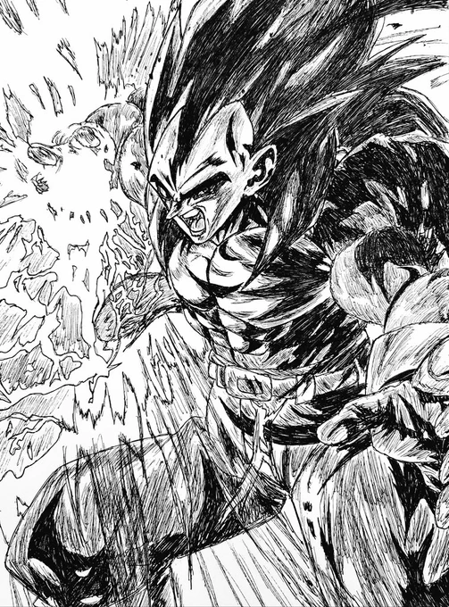 落ちろぉぉぉぉぉ!!!!!!!!

#ボールペン画
#模写
#ドラゴンボールレジェンズ
#ドラゴンボールGT
#ベジータ
#スーパーサイヤ人4 