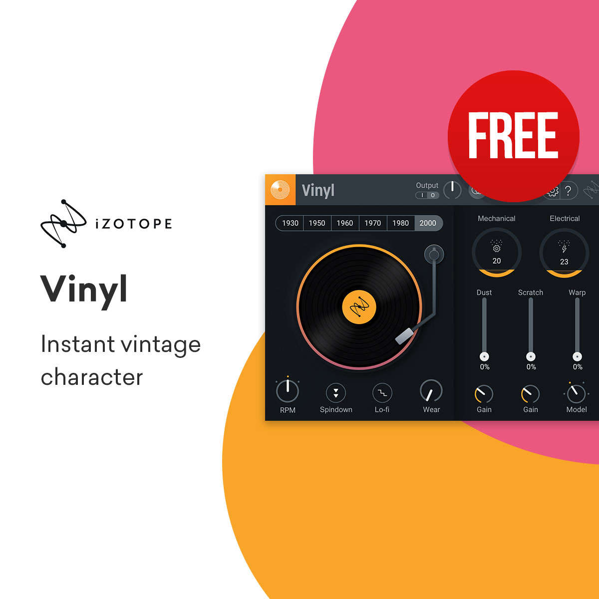 PluginBoutique's tweet photo. #FreePluginFriday iZotope have revitalised the cherished Vinyl. Overhauled with a brand new modern interface, Vinyl gives you an instant vintage character.
Learn more:https://t.co/z5Ij8OZzRB 💽 https://t.co/lj2BvvLVtu