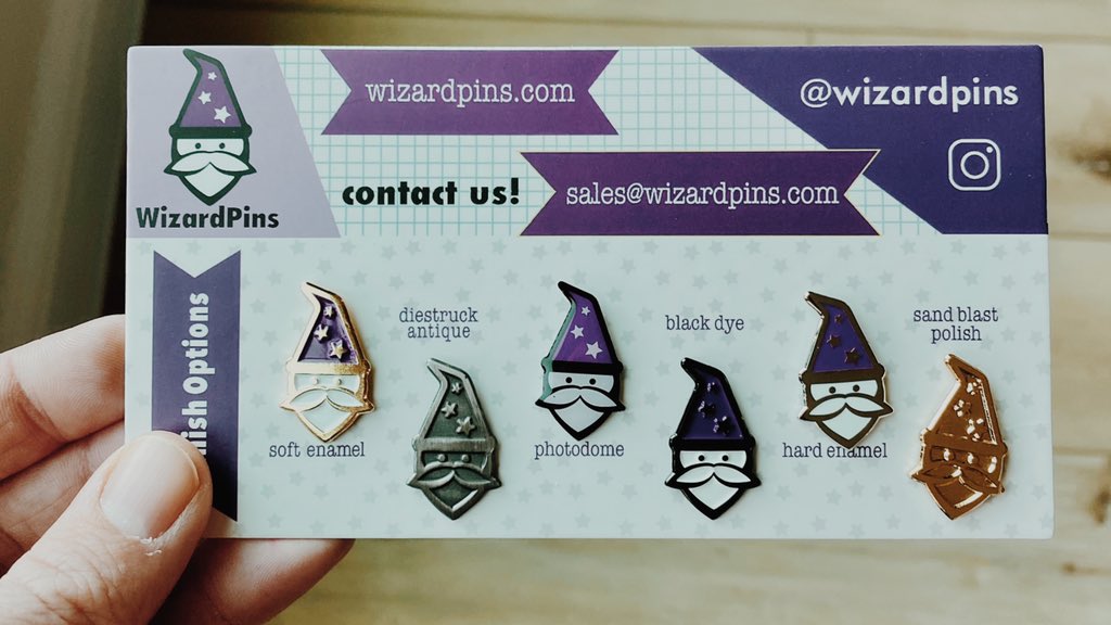 heelgriffin's tweet photo. Awesome samples from @wizard_pins ! I think we need to make one for our @CardBardGame Kickstarter campaign! #boardgames #cardgames https://t.co/cI96kBtpWB