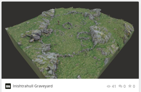 There isn't a whole lot known about the small graveyard at the east end of #Inishtrahull island (feel free to enlighten us!). Here is a 360 virtual visit from the comfort of your armchair (click this link: skfb.ly/6WyNC)