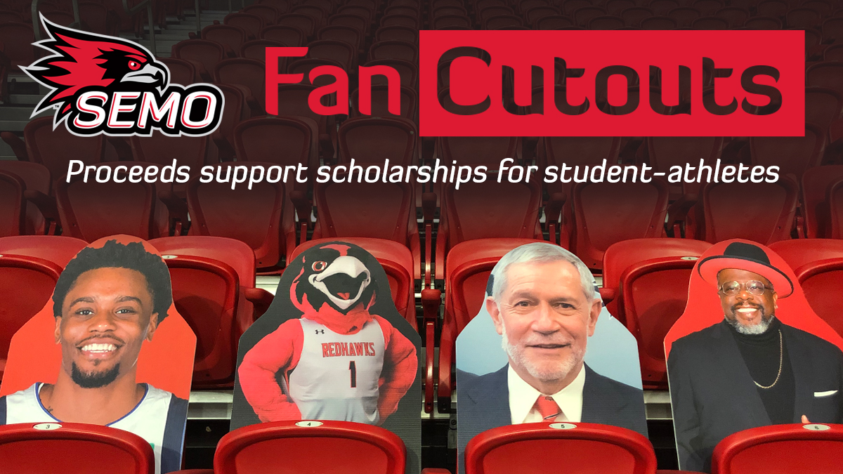 SEMORedhawks's tweet photo. Fan Cutouts are here! You can get a cutout of yourself, a family member, a friend, or pet placed in an open seat inside the @ShowMeCenter this basketball season.

Order online at https://t.co/sDonnQM1d0. Proceeds support scholarships for student-athletes. https://t.co/86xHrZ0OEO