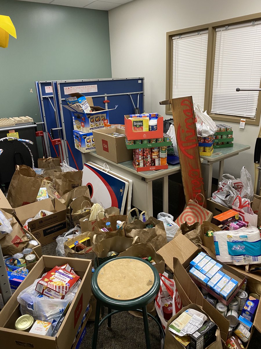 Third and final week of the can drive.  Thank you to everyone who brought in cans. This week Mrs. Redshaw's class won the competition and brought in over 250 cans!!!!