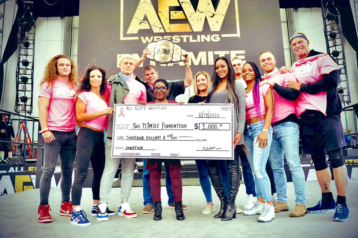 TwoTitmiceVodka's tweet photo. Huge shoutout @AEW for their generous donation to the Two Titmice Foundation!  100% of all donations go to patients battling breast cancer.  We ❤️ AEW! @AEWonTNT @ShopAEW @aew
#twotitmicefoundation #twotitmicevodka https://t.co/UFZJvXlGxC
