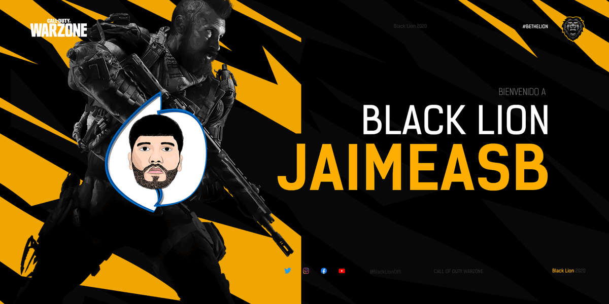 BIENVENIDO JaimeASB A BLACK LION!!!!🦁🦁🦁

El segundo revelado que va ser parte de nuestros creadores de contenido y parte del ROSTER de BLACK LION es el tío JAIMEASB. Es hora de destrozar a todos.
FB: facebook.com/JaimeASB19/

 #BETHEBEST #BETHELION
