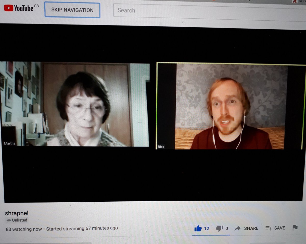 cmfwood's tweet photo. A little childish thrill that we had people in Finland, Switzerland, Canada, Belgium, England, Wales and many bits of Scotland watching. Last night, we made it to Australia. There's not much to recommend this pandemic but this live streaming business is cool. #ShrapnelPlay https://t.co/k5ufQJ205Y