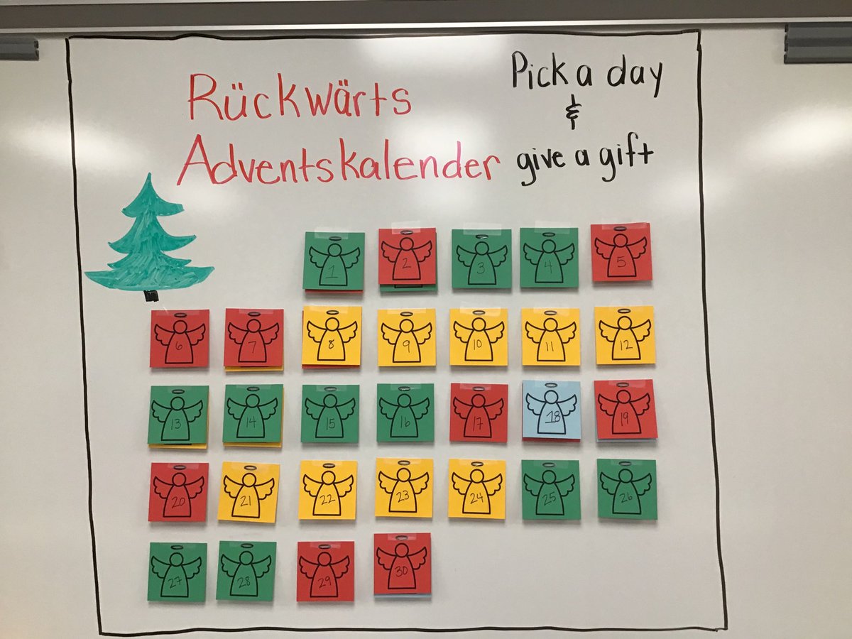 fraugnagy's tweet photo. CGHS German students and their families are doing a reverse Advent calendar.  Each day on the calendar represents a gift given to a local family in need.  I’m so touched by the generosity and caring of “my” kids! ⁦@center_grove⁩ ⁦@CenterGroveHS⁩ https://t.co/X2pHxM4m9E