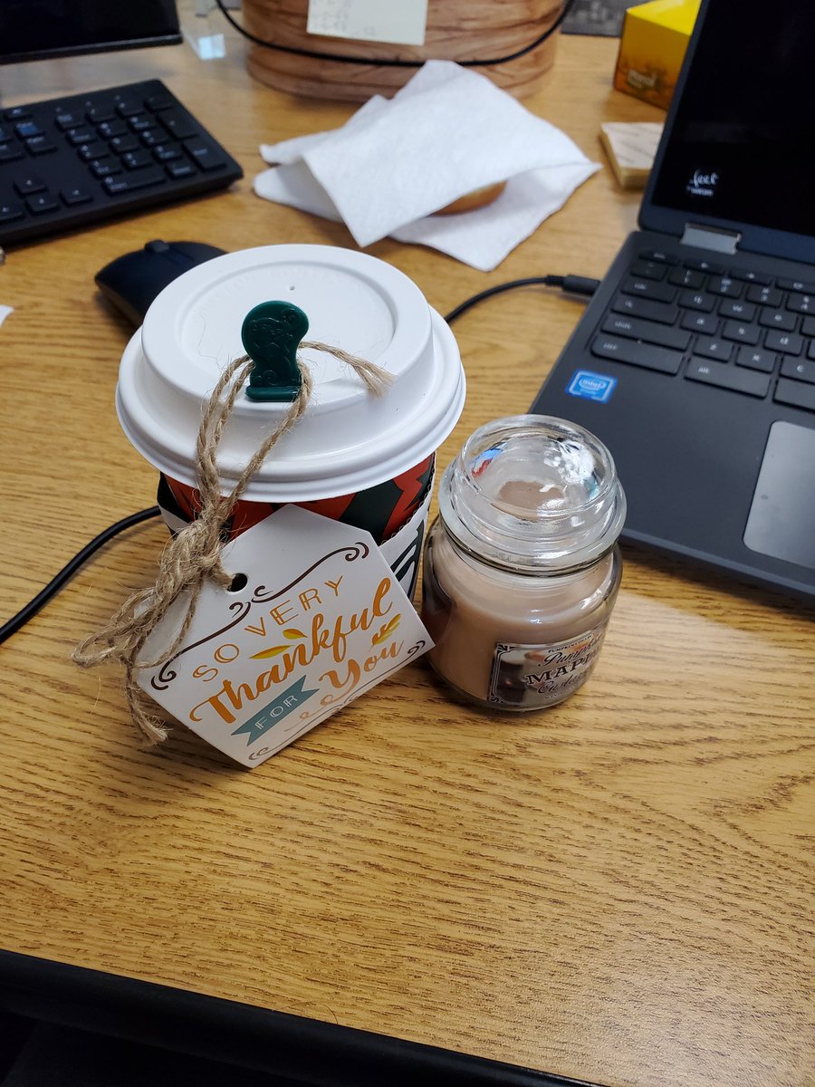 SraRiveira's tweet photo. Thank you @srakubic for the coffee and candle. We are so lucky to have you in our team, we appreciate your leadership. #RHSroar https://t.co/iZ14hP05MU