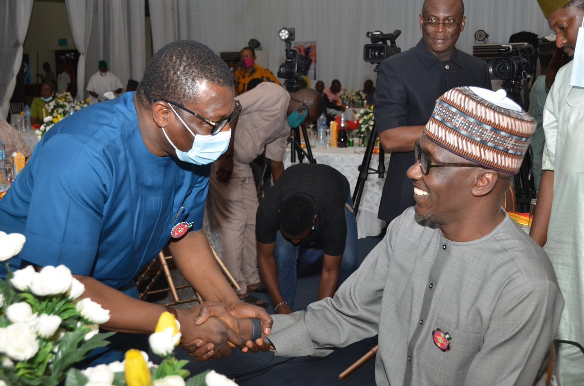 nnpclimited's tweet photo. PHOTO NEWS: 

More images from GMD @NNPCgroup Mallam @MKKyari's media parley with energy journalists in Abuja, this evening. https://t.co/1FPgwAUP4O