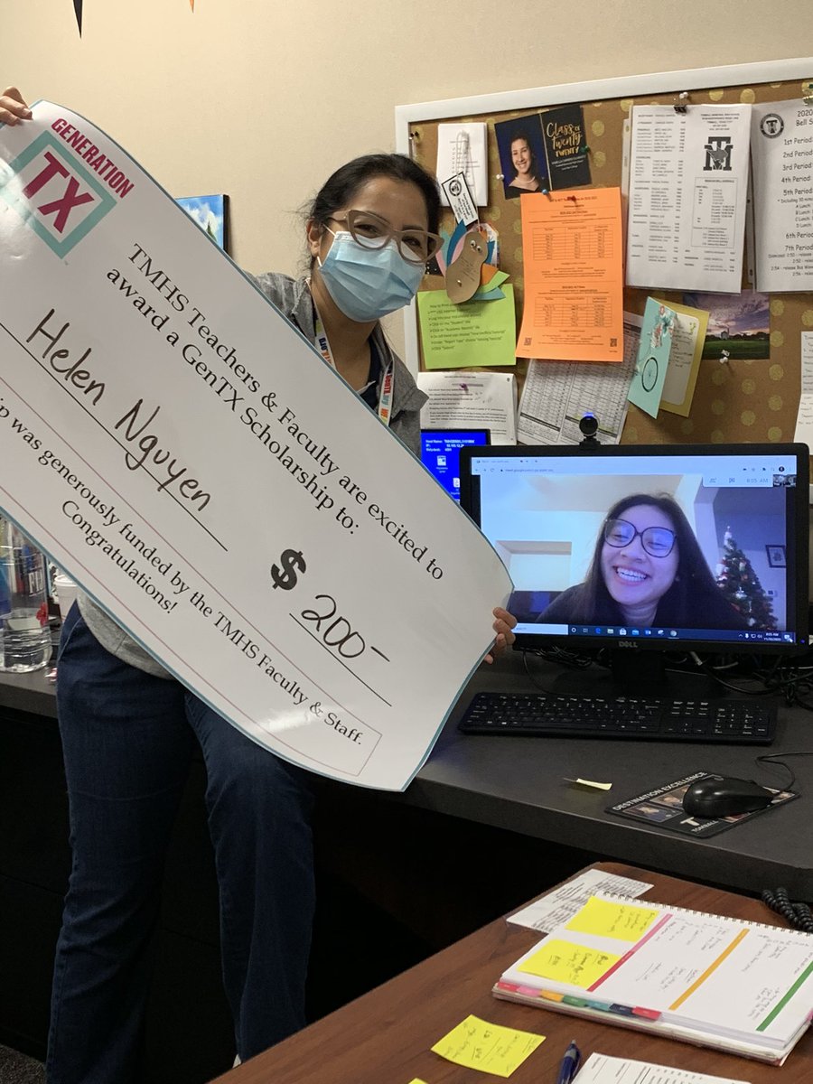 TMHSCCC's tweet photo. And our last GenTX scholarship winner for the week is Helen Nguyen!! Seniors, you still have time to submit your college and FAFSA apps for a chance to win a $200 scholarship. We have two more scholarships to award! #GenTX @TISDTMHS https://t.co/tPvhmt96bw