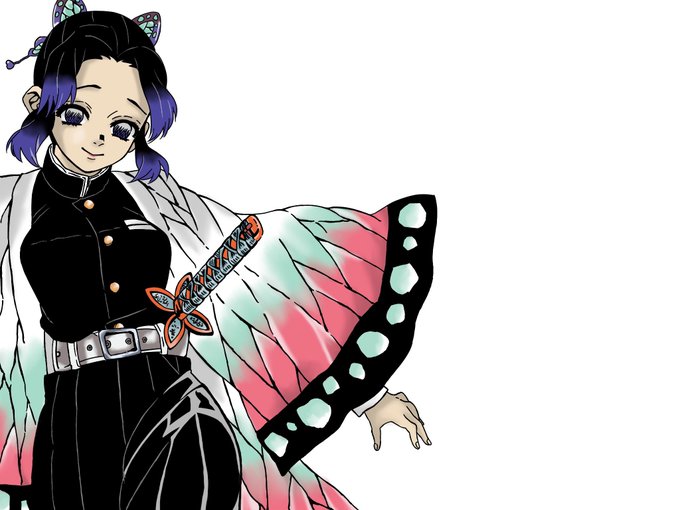 佐藤太郎【GGG】さんがTwitterに投稿した胡蝶しのぶ(鬼滅の刃)のイラスト。