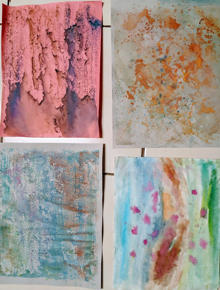 mchughpmtlib's tweet image. Library Art Class does abstract expressionism #mchughpiermontlibrary #abstractexpressionism #helenfrankenthaler #piermontny