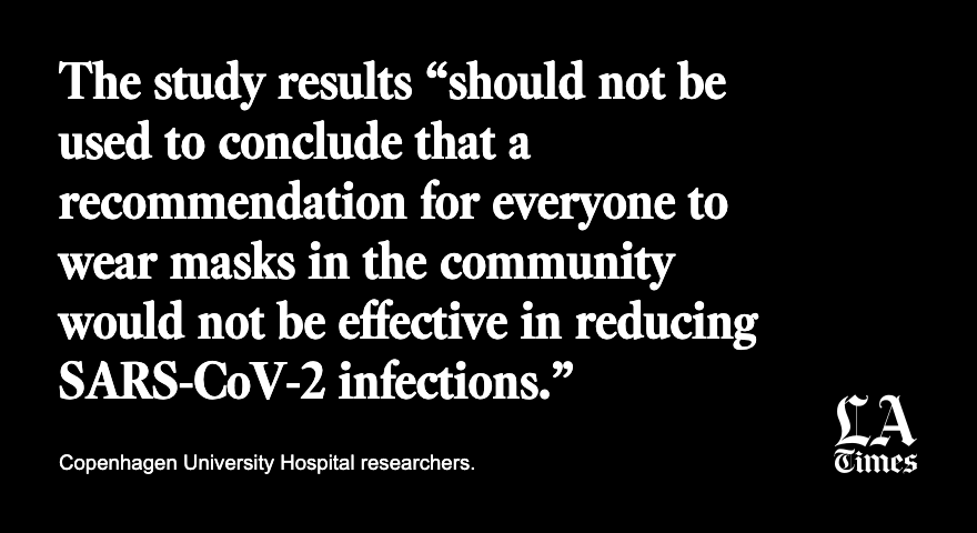 In a typical clinical trial, this is the point where researchers would say their intervention didn’t work. But in this case, the investigators went the other way. The problem, they said, wasn’t with the masks. The problem was that people didn’t use masks enough.