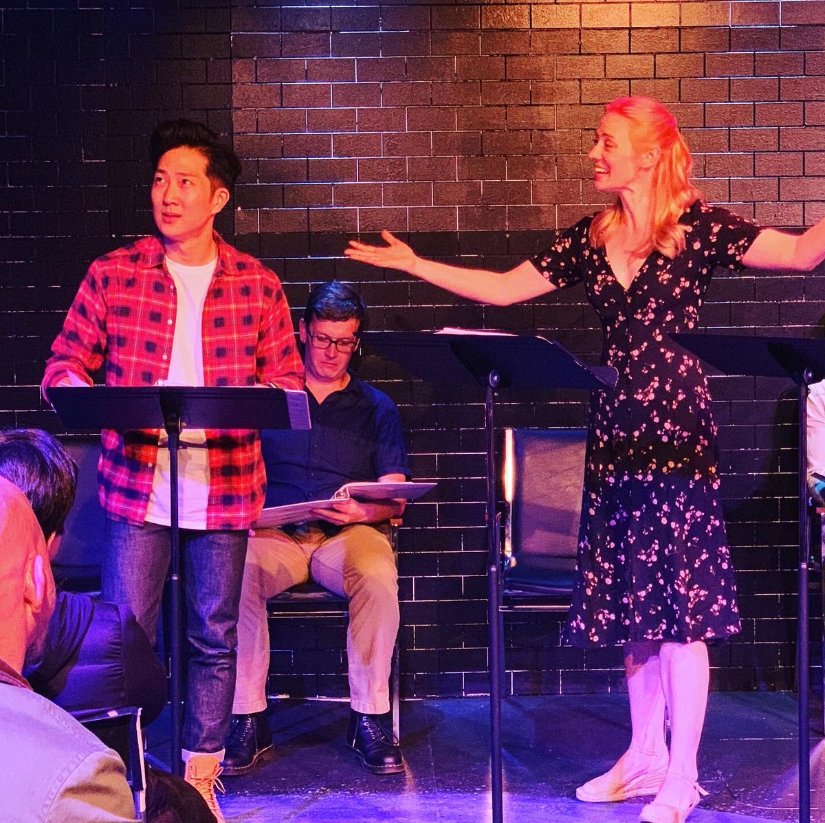 BespokePlays's tweet photo. Our resident romantic @jholtham sending @DeborahAnnWoll on a date with the devil in #SnakeskinSuit. 

Directed by @MikeRozycki

with @cunningdrome @AnniwaaBuachie @hellotimjo @HipFlor 

#lovetheatreday🎭 #LoveTheatreDay #RememberPlays https://t.co/VqlOzDNZFn