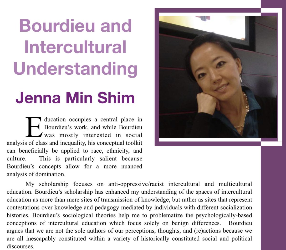 Transmission vs contestation of knowledge? <a href="/UWyonews/">UWyo News</a> Jenna Min Shim on #Bourdieu and #intercultural understanding.  Newsletter link below

dropbox.com/s/7gu9evalavop…
