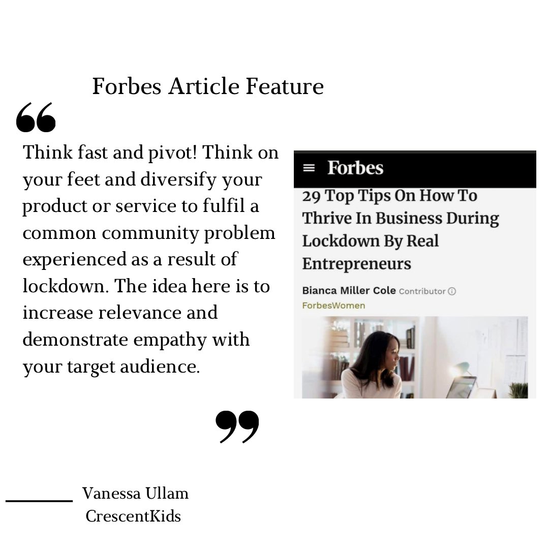 KidsCrescent's tweet photo. Crescent Kids feature in this weeks @Forbes . Head over to read the full article. Thanks for the opportunity  @BiancaMillerLdn https://t.co/6xsZMjkWNG