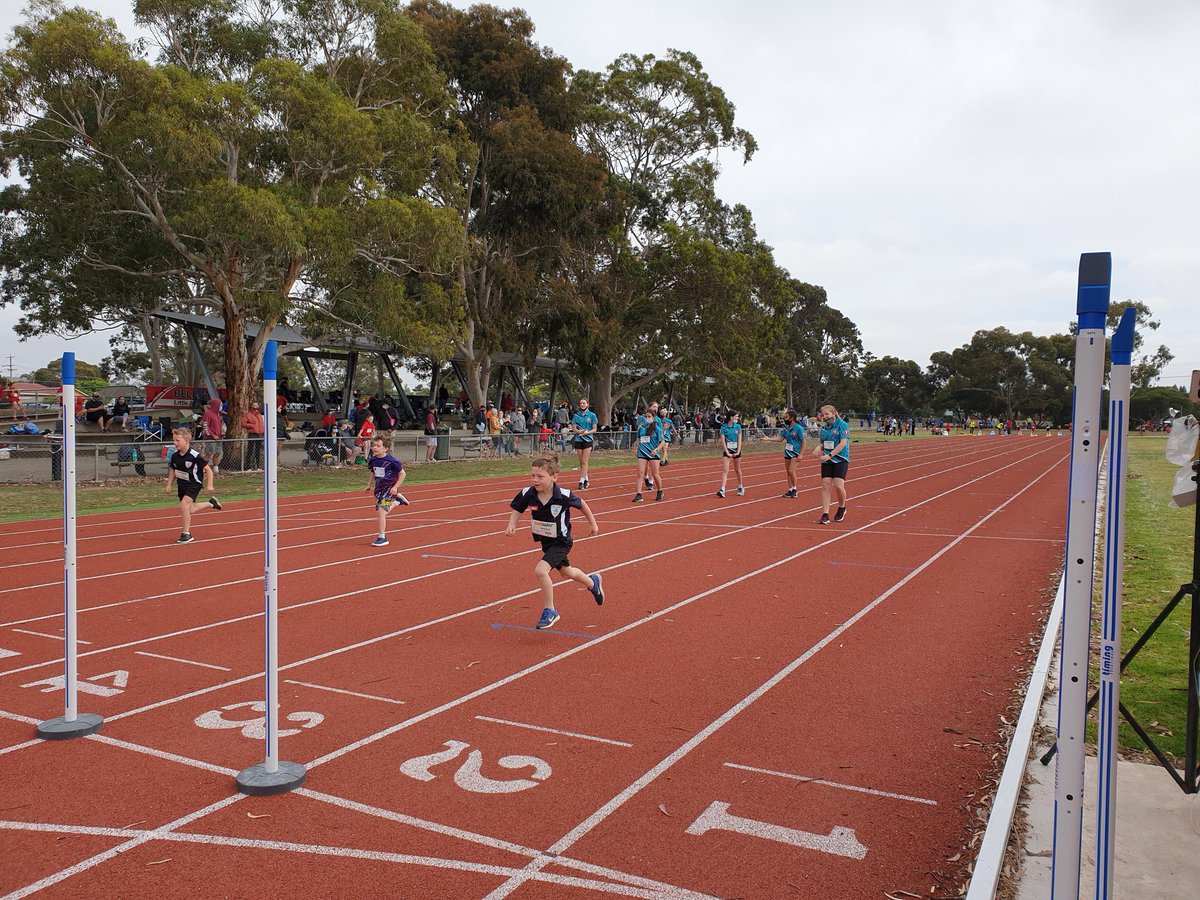 Great to see our seniors helping our younger athletes stay within the lines!  Great job guys