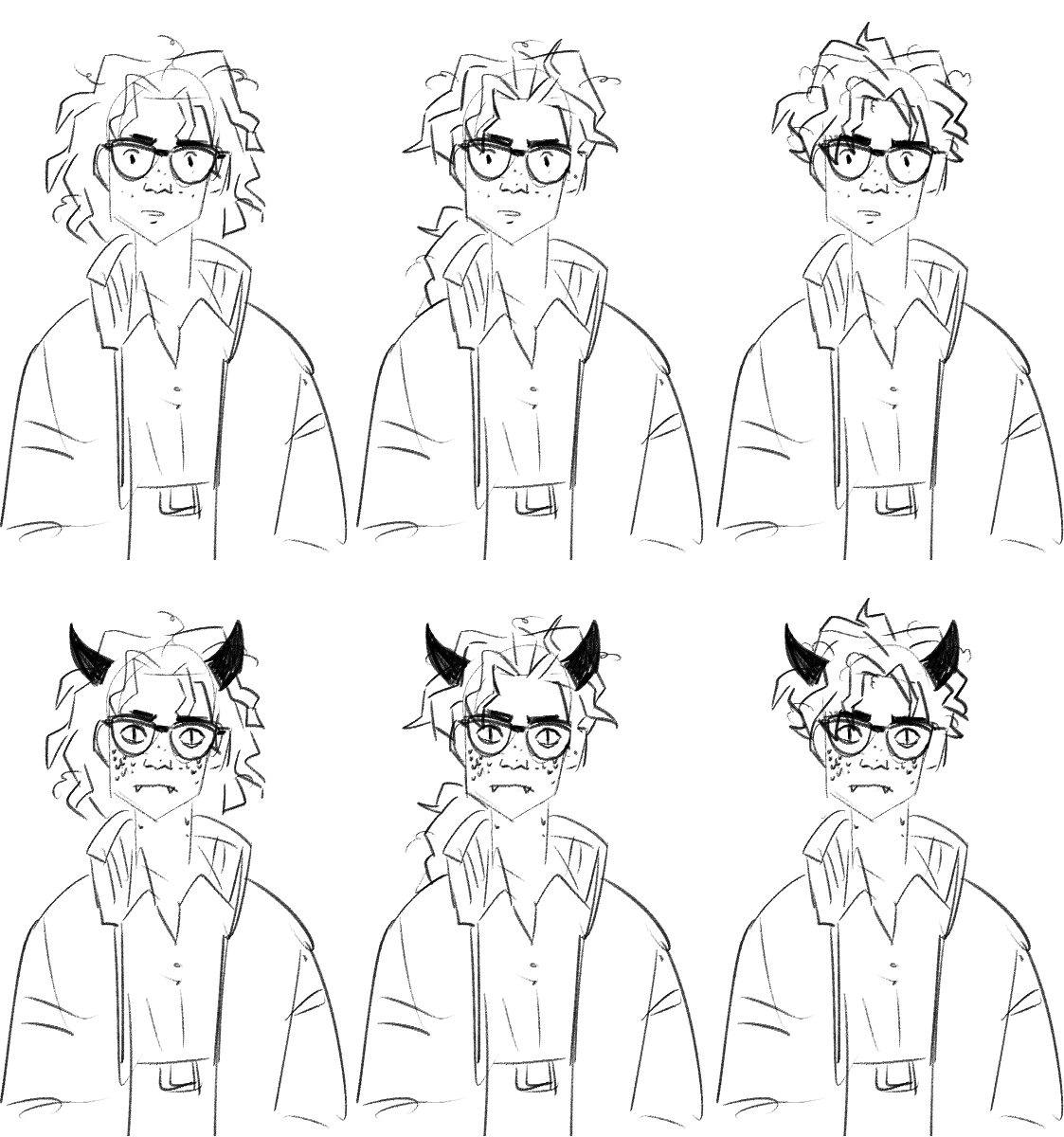 trying to redesign some old ocs 