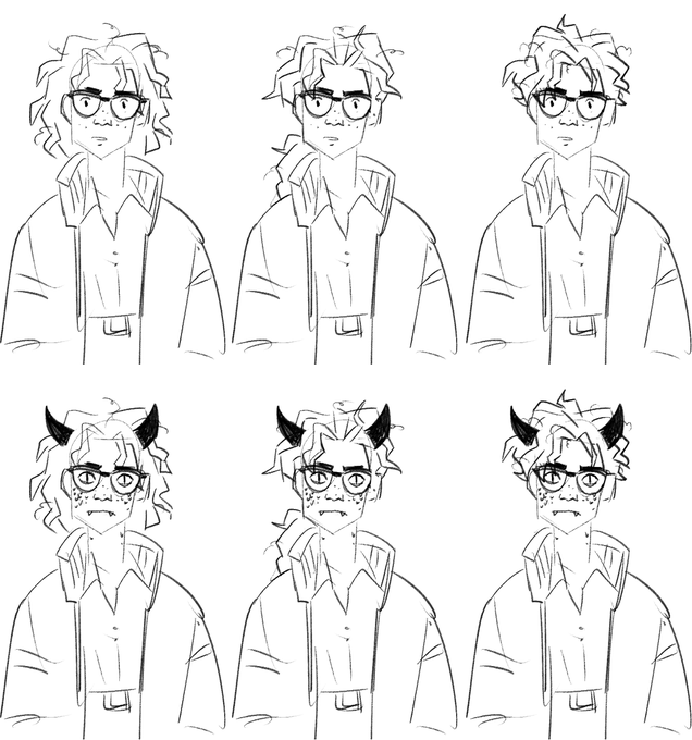 trying to redesign some old ocs 